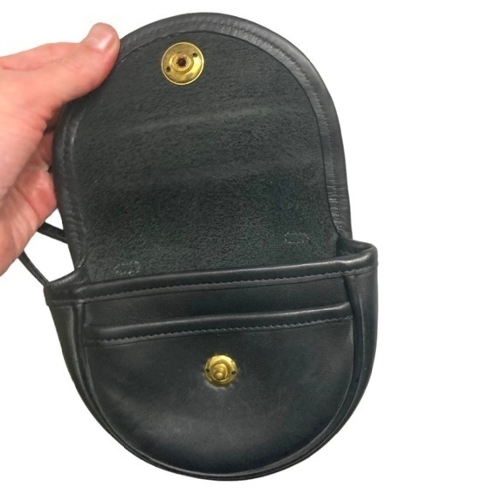 Coach vintage black leather belt bag crossbody bag - Picture 5 of 6